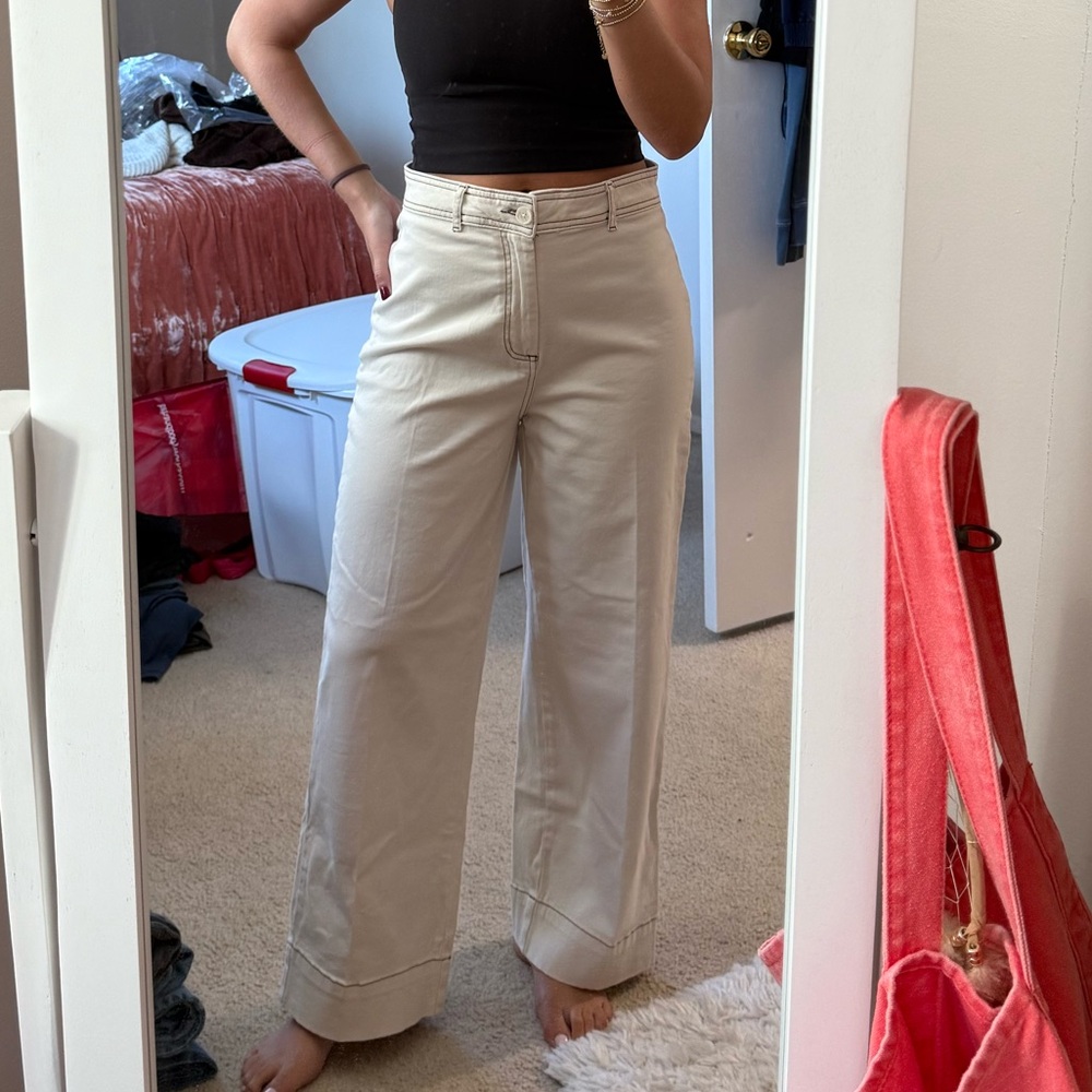 Bagatelle Cream Wide-Leg Pants